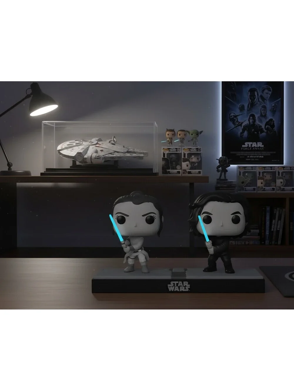 Funko Pop Rey & Kylo Ren #758 TargetCon 2025 GITD Exclusive New